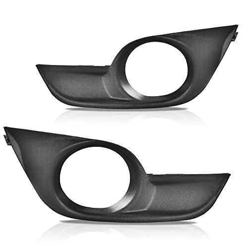 CNNELL Fog Light Trim Cover Compatible with 2013 2014 2015 Nissan Altima Driver and Passenger Side Set of 2 Fog Lamp Trim Cover Black