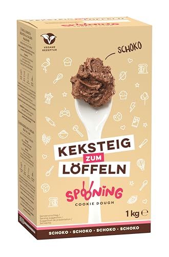 Spooning Cookie Dough Schoko essbarer Keksteig in 1kg Faltschachtel einfach mit Milch & Butter anrühren zum Löffeln Snacken & Backen