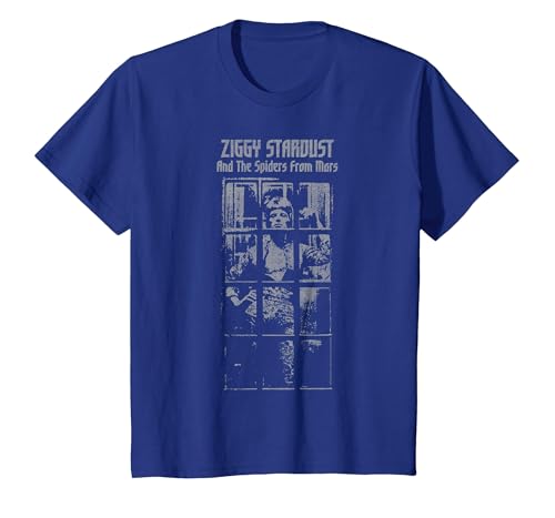 Image of David Bowie - and The Spiders from Mars Faded T-Shirt, Youth, Royal Blue, Medium