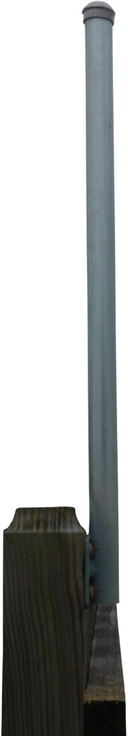 Flat Mount Post (Pipe) 1-3/8" OD Extension x 2' Long Designed to Mount to Flat Surface - PVC/Wood/Metal/or Brick - Set of 10