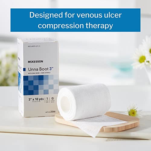 Mckesson Unna Boot With Zinc Oxide, Non-Sterile, 3 In X 10 Yd, 1 Roll #TOP1