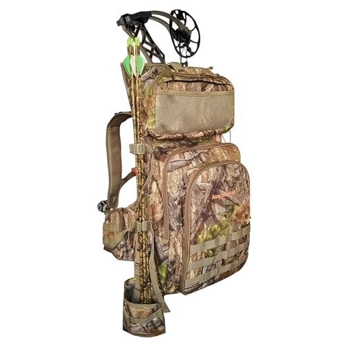AUSCAMOTEK Hunting Backpack for Bow and Arrow with Quiver