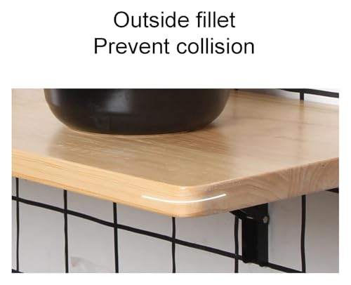 Table pliante murale 31,5x17,7 pouces avec support robuste pour cuisine - 7