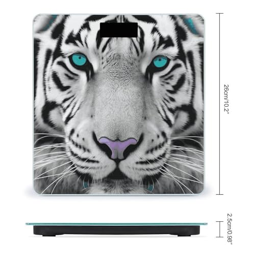 Báscula digital de baño con pantalla LED y vidrio templado miniatura 2