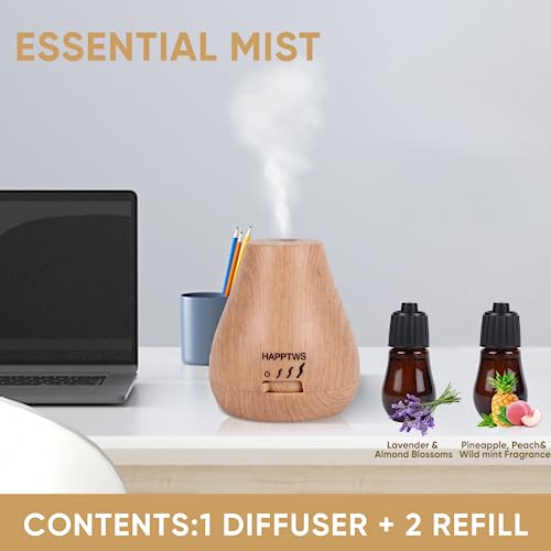 Waterless Essential Oil Diffuser - 3 Adjustable Fog Levels, Rechargeable, Suitable for Bedrooms, Bathrooms, Pet Rooms, Cars - Black - Image 3