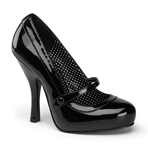 Pleaser Women's Cutiepie-02/B Mary Jane Pump,Black Patent,5 M US2
