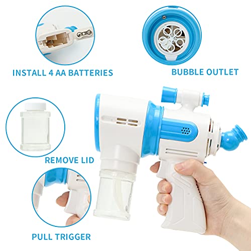 Joyin Bubble Gun For Kids With 2 Bottles Bubble Solution,Bubble Maker With Lights And Music,Summer Outdoor Indoor Party Activity, Bubble Blower Toys Gift For Boys And Girls #TOP4