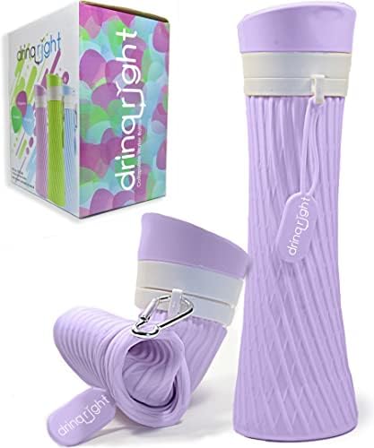 drinqright collapsible water bottle 500ML (Purple)