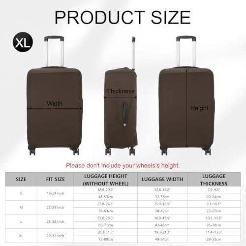 uxcell Travel Luggage Cover, Washable Suitcase Covers for Luggage Anti-scratch Suitcase Protector Elastic Baggage Protective, Fits 29-32 Inch Suit Case, Dark Brown by uxcell - Used condition - Image 2