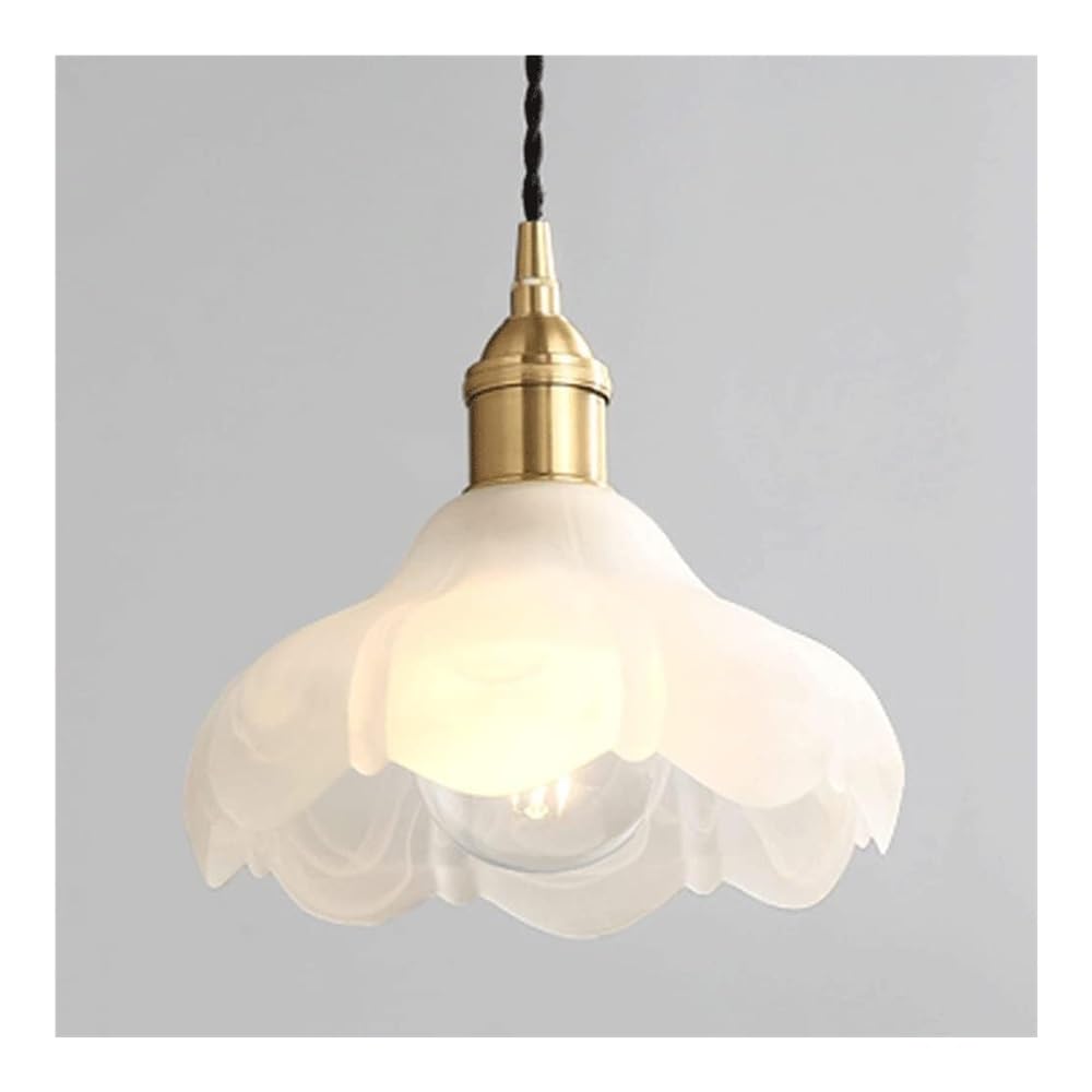 Lustre de 22 cm Lu Nan | Suspension en Verre Raffinée avec Ampoule E27