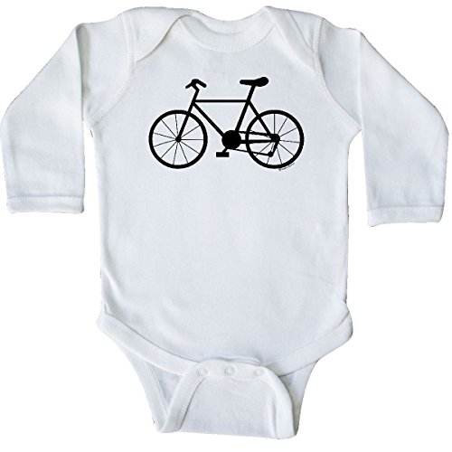 inktastic Bicycle Silhouette Long Sleeve Creeper 12 Months White 6340