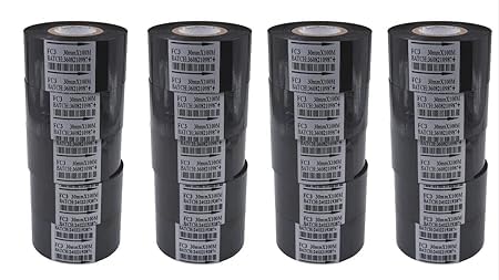 True-Ally 20 Rolls Hot Stamp Ribbon Thermal Transfer Ribbon 30mm x 100m ...