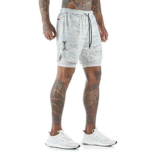 Sandbank men’s 2 in 1 shorts workout running training gym 7” …