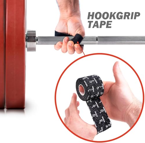 Image of WARM BODY COLD MIND 1.85 inch Weightlifting Thumb Tape - Hook Grip Tape for Powerlifting, Cross Training, Gym Tape, Workout, Weight Lifting Tape, Athletic Finger Wrap (Mix V1 12 Rolls)