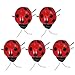 VILLCASE 5Pcs Marienkäfer Kühlschrank Magnete Niedlich Kühlschrank Magneten Miniatur Marienkäfer Figuren Marienkäfer Verzierungen für Home Fee Garten Puppenhaus