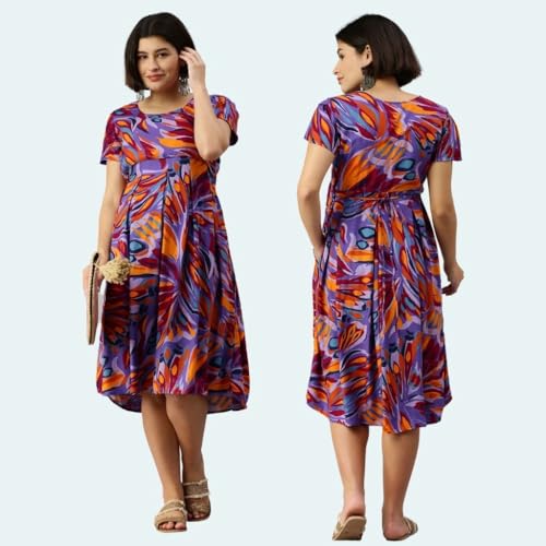 Image of Morph Maternity | Maternity Dresses for Women | Fits During Pregnancy & Post Pregnancy | Back Tie to Adjust