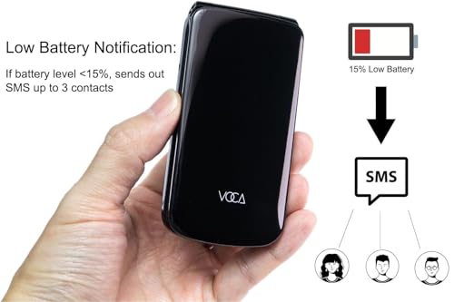 Téléphone à rabat VOCA V340 rouge 4G débloqué avec dock de charge pour senior