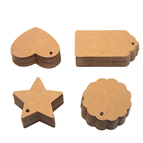 Ewparts 200 tag del regalo di carta artigianale