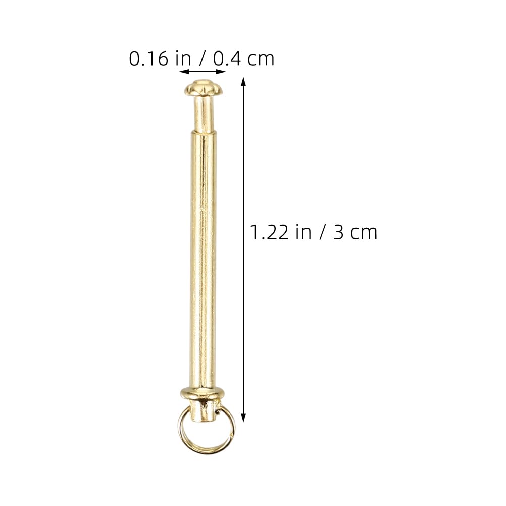 HOLIDYOYO 10 Sets Folding Fan Axle Rivet Nail Nut Repair Kit 27mm Handheld Fans Central Rotating Shaft Replacement Fastener for DIY Handmade Bamboo Paper Flower Hand Fan Golden