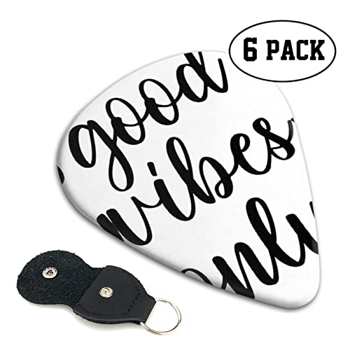 Good Vibes Only Lot de 6 médiators pour guitare acoustique, guitare électrique, basse, ukulélé – fins, moyens et épais. - Les Beatles, Paul McCartney, John Lennon, RIngo Starr, George Harrison Good Vibes Only Lot de 6 médiators pour guitare acoustique, guitare électrique, basse, ukulélé – fins, moyens et épais. – Image 3