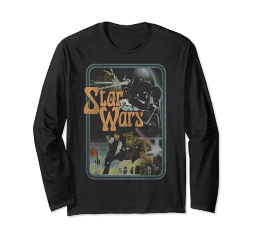 T-shirt Star Wars en coton de qualité supérieure à manches longues avec portrait vintage unique