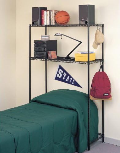 InterMETRO Over The Bed Organizer Shelf Black