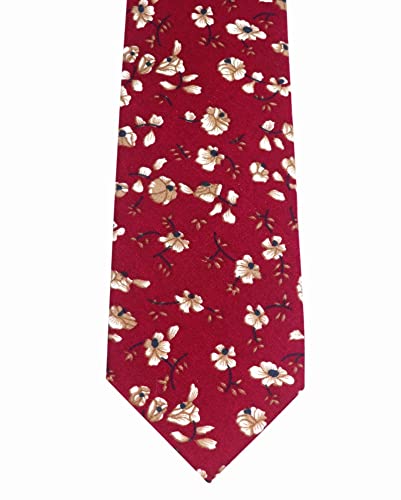 Image of Elfeves Men's Skinny Solid Color Tie Causal Cotton Linen Narrow Slim cut Necktie
