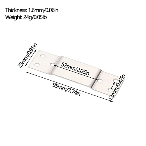 Image of Thicken Stainless Steel Tile Display Hanger Hook Fastener for Tiles Billboards Easels Photo Frames Mirrors (Silver U-Shape Corner Bracket)