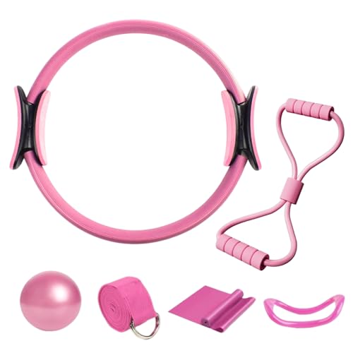 ❤️【Contenuto della confezione】Riceverai il nostro kit pilates che include 1 ring pilates, 1 anello Yoga, 1 anello di resistenza Yoga, 1 cintura di supporto Yoga e 1 palla Pilates. Soddisfa tutte le tue esigenze ed è perfetto sia per principianti che per professionisti.