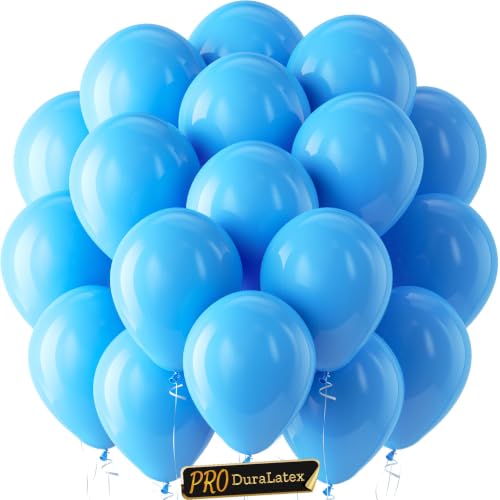 Image of Bezente Pro Duralatex Blue Extra-Thick Balloons 120 Pack 10 inch