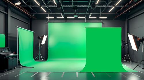 Hanumex® 8x12 Ft. Pro Green Screen Backdrop: Wrinkle-Free Fabric, Rod Pocket for Photo Studio, Live Stream, YouTube, VFX & More - Image 2