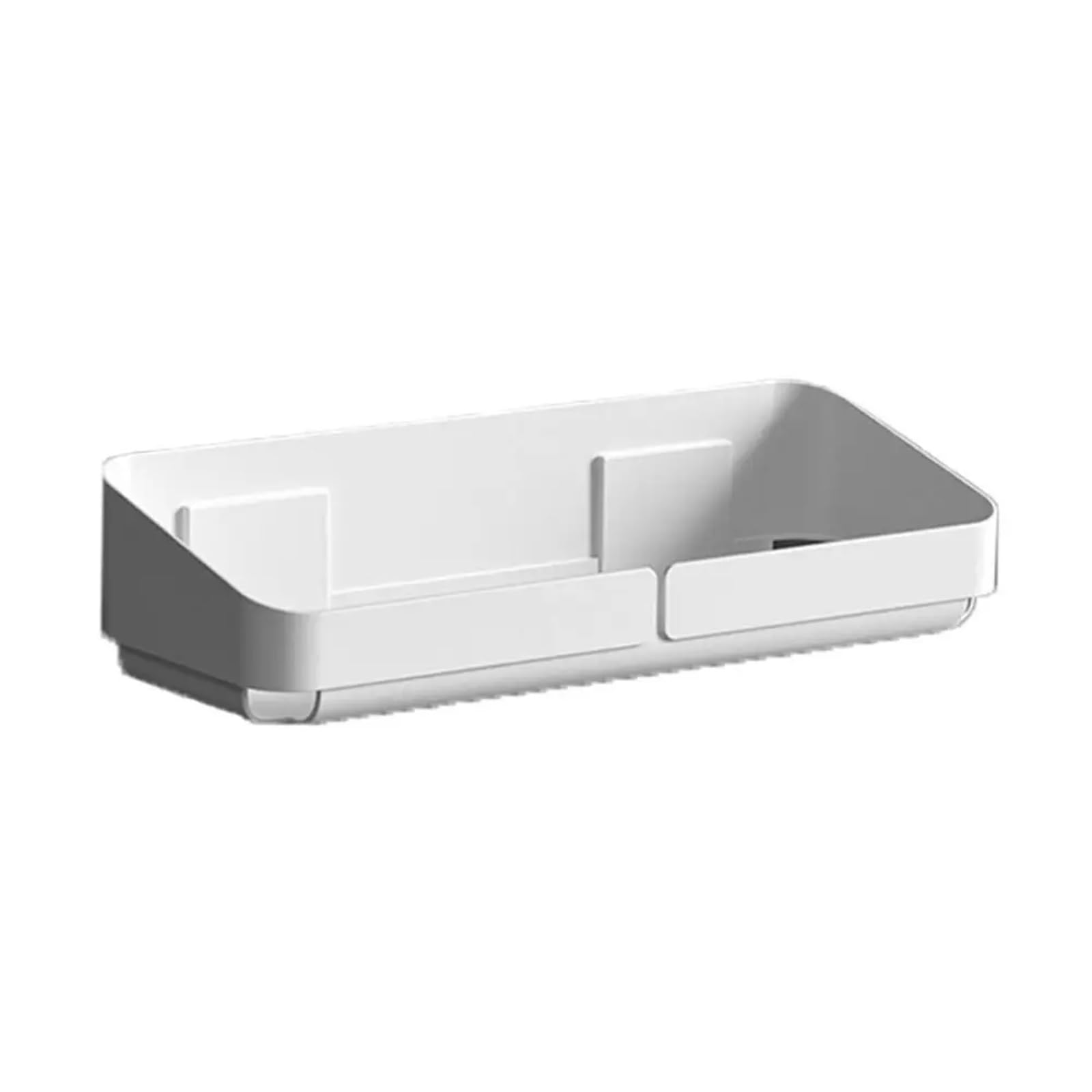 DHYUACN Shower Caddy Self Adhesive Bathroom Shelves Wall Mounted Storage Rack Box Toilet Washstand Punch Free Shampoo Holder Accessories(White,M)