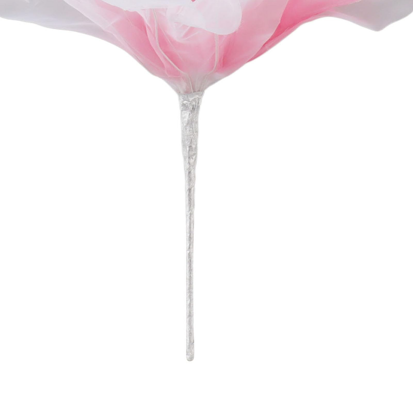 Buachois Fiore Artificiale Grande 50 Cm in Organza e Seta con Perline Falso Fiore Decorativo per Matrimoni Compleanni Eventi e Artigianato con Nastro Organza Rosso