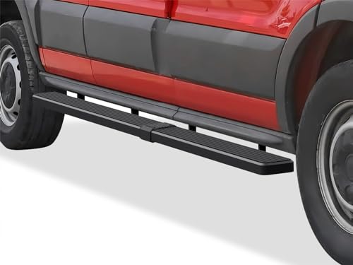 APS Running Boards (Side Steps Step Bars) Compatible with Ford Transit 2015-2025 Full Size Van 3-Door (Exclude 2022-2025 E-Transit) (Stainless Steel Black Powder Coated 5 inches)
