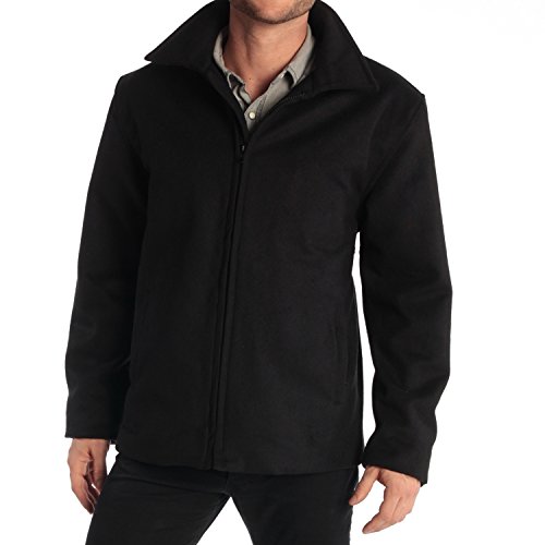 Alpine Swiss Grant Men’s Wool Jacket – 28" James Dean Style Bomber with Zippered Pockets2