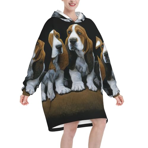 Couverture à capuche flanelle basset pour vos soirées cocooning - 3