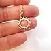 Bronze Sun Eclipse Necklace – Handmade Celestial Jewelry, 14K Gold Filled Chain, Solar Eclipse Pendant
