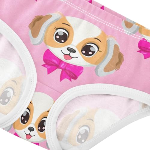 Toddler Underwear Custom 2t Cotton Cute Panties Girl Cartoon Underpants Briefs Cute Cartoon Puppies Pink4