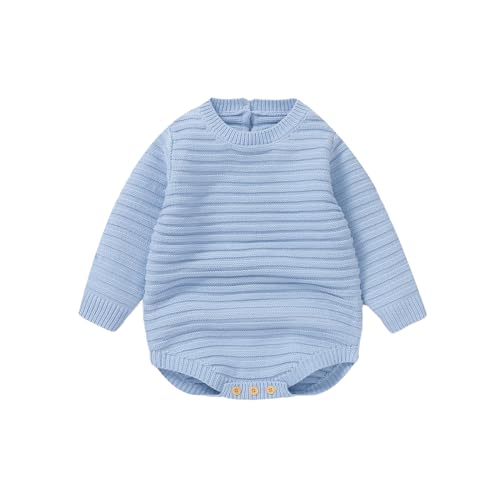 Newborn Baby Girl Boy Knitted Romper Sweater Long Sleeve Knit Oversized Bodysuits Sweatshirt Fall Winter Clothes