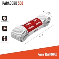 Brotree Paracord 550 4mm 30M 100% Nylon Seil Schnur Typ III mit 7 Stränge – Ansicht 2