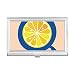 Q Alphabet Orange Fruit Cute Pattern Business Card Holder Case Pocket Box Wallet
