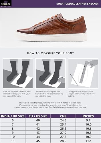 Image of Symbol Premium Mens Smart Casual Flat Leather Sneakers