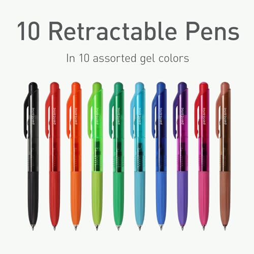 Pentonic G-RT Bolígrafos Retráctiles Gel 10 Colores miniatura 3