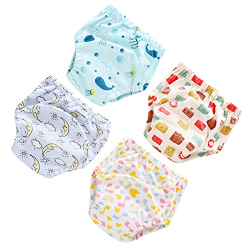 GALPADA 4 Uds/1 Paquete Capas Kg/-Pañal Lavable Entrenamiento Niños Niñas Bebé/Cámara/Pantalones Subacuáticos Gasa De Inodoro Pañales Transpirables Cada Para Tamaño Absorbente