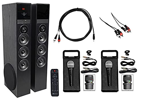 Rockville All -in-one Bluetooth Home Theater Karaoke Machine System w (2) Mics