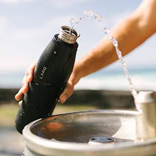 LARQ Bottle Movement PureVis 32 oz- Lightweight Self-Cleaning and Non-Insulated Stainless Steel Water Bottle with UV Water Purifier | Reusable & Travel Friendly, 1-Year Warranty, Black/Onyx - Image 7