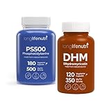 LongLifeNutri Phosphatidylserine 500 mg + Dihydromyricetin 350 mg Bundle - 180 + 120 Vegetarian Capsules, 3-4 Month Supply, Memory Strengthening, Focus, Daily Detox & Energy Balance, Made in USA