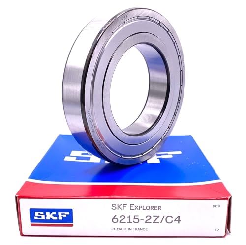 SKF 6215 ZZ C4 Deep Groove Ball Bearing, Metal Shielded 75x130x25 mm