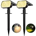 WELALO Solar Spot Lights Outdoor, [6 Pack/52 LED/3 Modes] Solar Landscape Spotlights, Solar Powered Security Lights, IP68 Waterproof Wall Lights for Outsides Walkway Yard Garden Driveway(Warm White)