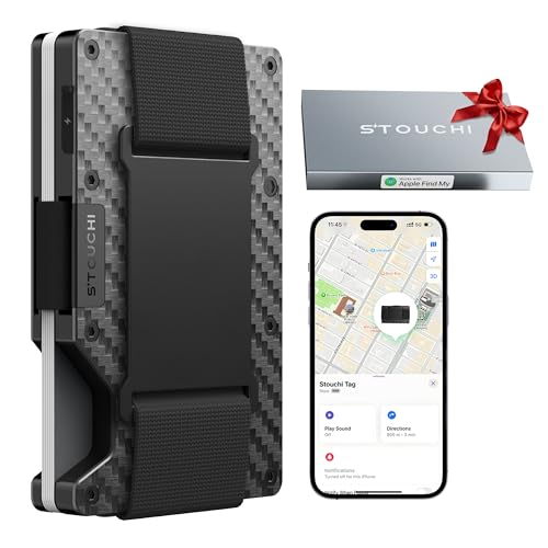 Stouchi Trackable Wallet for Men, Built-in Find My (iOS Only)